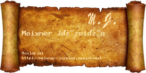 Meixner Józsiás névjegykártya